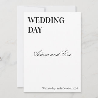 Personalisierbare Hochzeitseinladungskarte Einladung