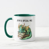 Personalisierbare "I love Dragons & Books" Tasse (Links)