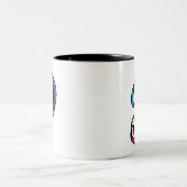 Personalisierbare Initial Letter P-Tasse Zweifarbige Tasse (Mittel)