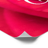 Personalisierbare Karpfen mit rote Rosen Poster (Ecke)