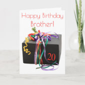 Personalisierbare Karte zum 20. Geburtstag (Vorderseite)