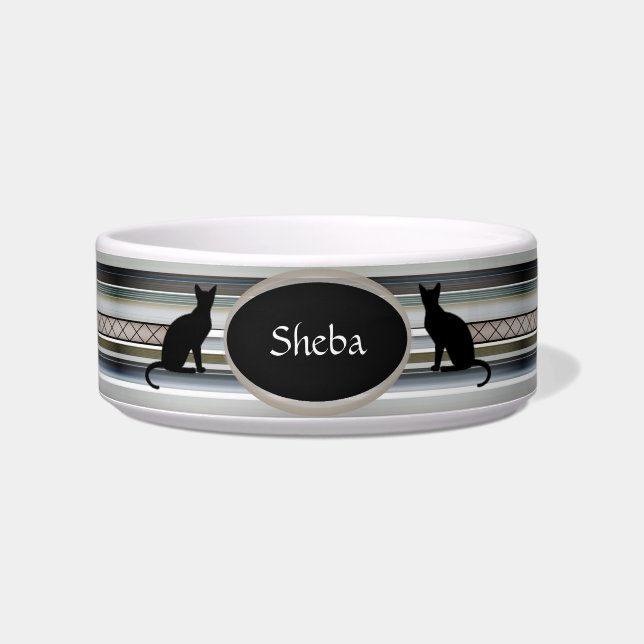 Personalisierbare Katzenfutterschale in weißem HAM Napf (Vorderseite)