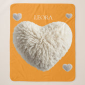 Personalisierbare Kuscheldecke Fluffy Heart Sherpadecke (Vorderseite)