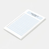 Personalisierbare Modern Blau Weiß Post-it Klebeze Klebezettel (angewinkelt)