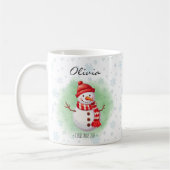 Personalisierbare Name Weihnachtszeit-Tasse Kaffeetasse (Links)