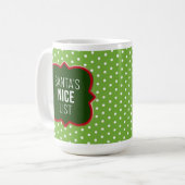 Personalisierbare "Nice List" Foto Tasse, 15 oz Kaffeetasse (Vorderseite Links)