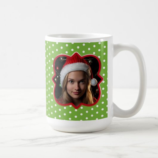 Personalisierbare "Nice List" Foto Tasse, 15 oz Kaffeetasse (Rechts)