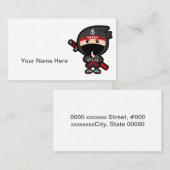 Personalisierbare Ninja Visitenkarte (Vorne/Hinten)