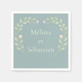 Personalisierbare Papiertischdecke für Hochzeiten Serviette (Vorderseite)