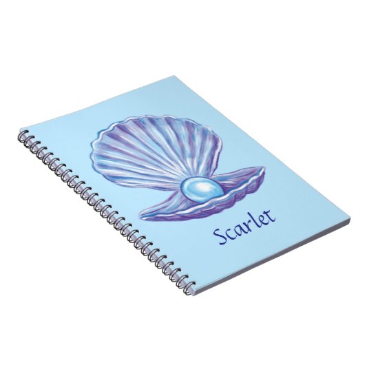 Personalisierbare Perle des Ozeans (Blau) Notizblock (Rechte Seite)