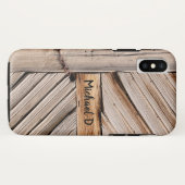 Personalisierbare rustikale Holztür mit Kettensper Case-Mate iPhone Hülle (Rückseite (Horizontal))