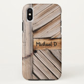 Personalisierbare rustikale Holztür mit Kettensper Case-Mate iPhone Hülle (Rückseite)
