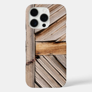 Personalisierbare rustikale Holztür mit Kettensper iPhone 16 Pro Hülle