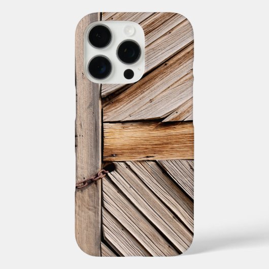 Personalisierbare rustikale Holztür mit Kettensper Case-Mate iPhone Hülle (Rückseite)