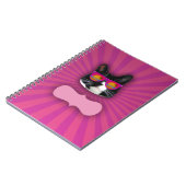 Personalisierbare Sonnenbrille tragen Tuxedo Cat F Notizblock (Linke Seite)