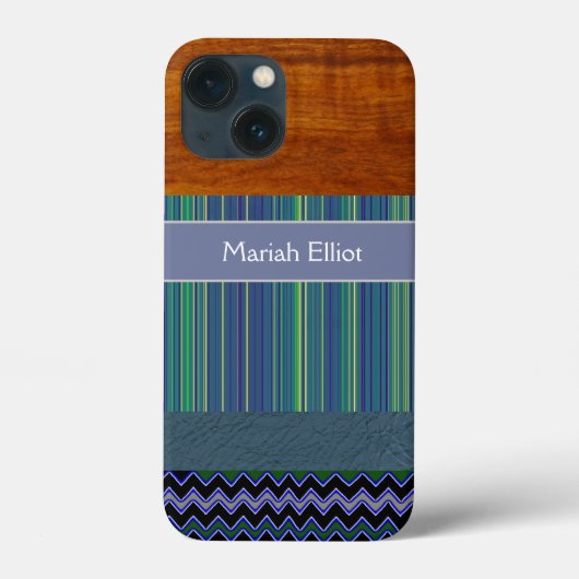 personalisierbare Streifen-Collage Case-Mate iPhone Hülle (Rückseite)