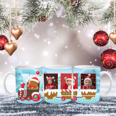 Personalisierbare Tasse des Weihnachtszuges Foto