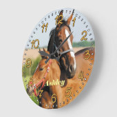 personalisierbare Uhr für Pferde und Fohlen (Winkel)