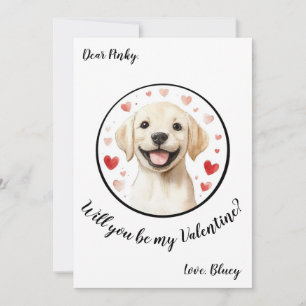 Personalisierbare Valentinstagskarte Labrador Feiertagskarte