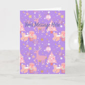 Personalisierbare Version Rosa und Lila...Weihnach Karte (Vorderseite)