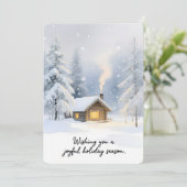 Personalisierbare vintage Flach-Weihnachtskarte Feiertagskarte (Stehend Vorderseite)