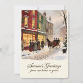 Personalisierbare Vintage-Flach-Weihnachtskarte  Feiertagskarte (Vorderseite)