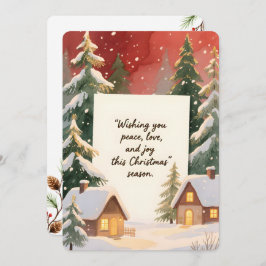 Personalisierbare Vintage-Flach-Weihnachtskarte Feiertagskarte