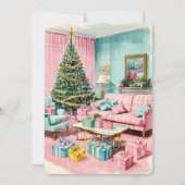 Personalisierbare Vintage-Flach-Weihnachtskarte  Feiertagskarte (Vorderseite)