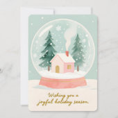 Personalisierbare vintage-flache Weihnachtskarte Feiertagskarte (Vorderseite)