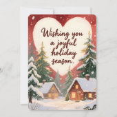 Personalisierbare Vintage-Weihnachtskarte  Feiertagskarte (Vorderseite)