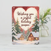 Personalisierbare Vintage-Weihnachtskarte  Feiertagskarte (Stehend Vorderseite)