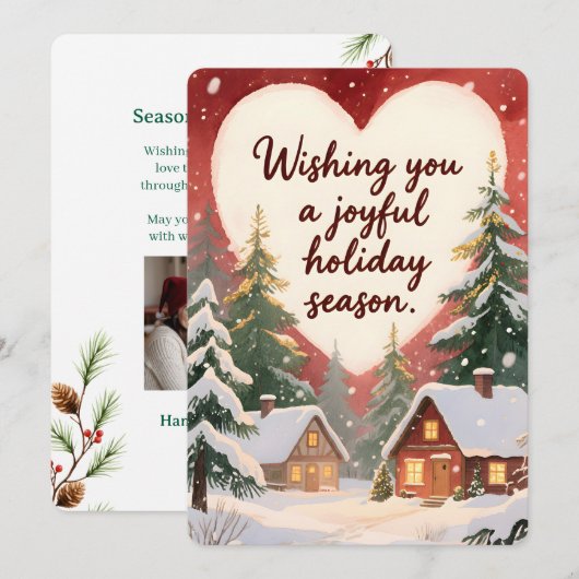 Personalisierbare Vintage-Weihnachtskarte  Feiertagskarte (Vorne/Hinten)