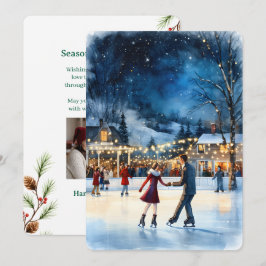 Personalisierbare Vintage-Weihnachtskarte  Feiertagskarte