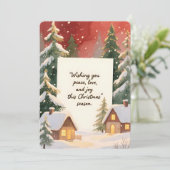 Personalisierbare Vintage-Weihnachtskarte  Feiertagskarte (Stehend Vorderseite)