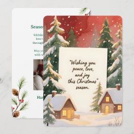 Personalisierbare Vintage-Weihnachtskarte  Feiertagskarte