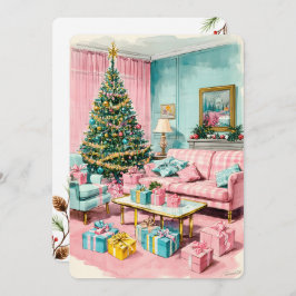 Personalisierbare Vintage-Weihnachtskarte Feiertagskarte