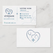 Personalisierbare Visitenkarte für Tierärzte (Vorne/Hinten)