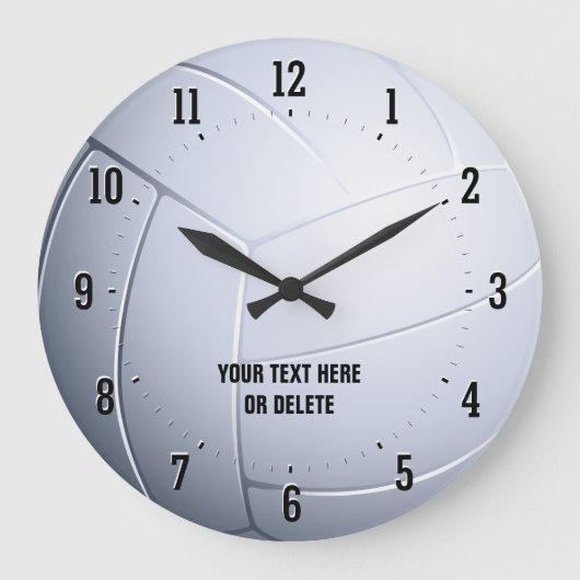 Personalisierbare Volleyball | Sportgeschenke Große Wanduhr (Vorderseite)