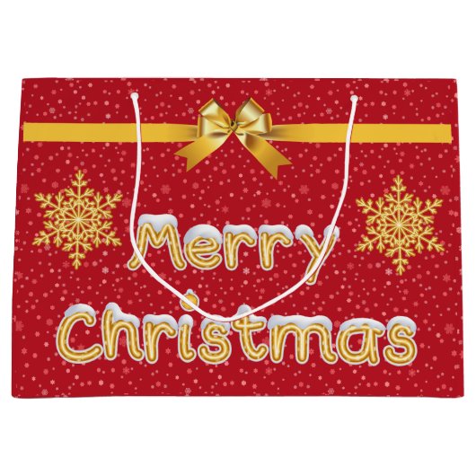 personalisierbare weihnachtliche Geschenktüte (Vorderseite)