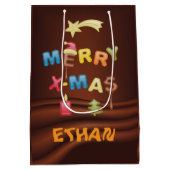 personalisierbare weihnachtliche  mittlere geschenktüte (Rückseite)