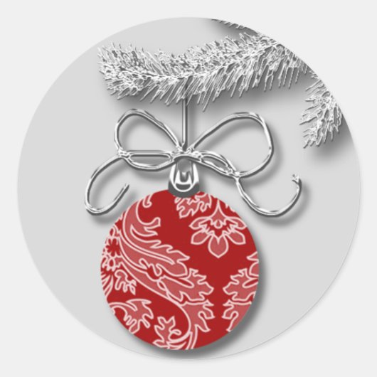 Personalisierbare Weihnachtskarten-Umschlag Aufkle Runder Aufkleber (Vorderseite)