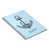 Personalisierbarer Anker- und Leuchtturm (Version Notizblock (Rechte Seite)