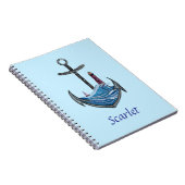 Personalisierbarer Anker- und Leuchtturm (Version  Notizblock (Rechte Seite)