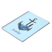 Personalisierbarer Anker- und Leuchtturm (Version Notizblock (Linke Seite)