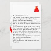 Personalisierbarer Brief aus der Santa 2 Stationie Briefpapier (Vorne/Hinten)