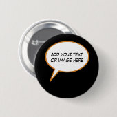 personalisierbarer Cartoon-Sprechballon Button (Vorne & Hinten)