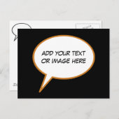 personalisierbarer Cartoon-Sprechballon Postkarte (Vorne/Hinten)