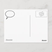 personalisierbarer Cartoon-Sprechballon Postkarte (Rückseite)