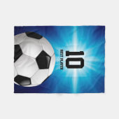 Personalisierbarer Fußball | Football Best Player Fleecedecke (Vorderseite (Horizontal))
