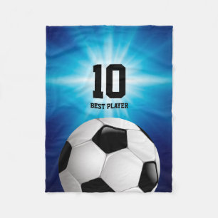 Personalisierbarer Fußball Football Best Player Fleecedecke